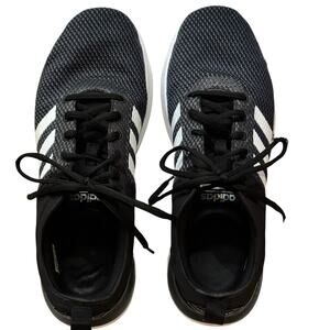 Adidas Cloudfoam Black Gray and White Running Shoes Men's Size 9